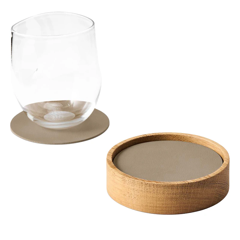 Circle S Boks & Glasbordskåner 8-pak, Eg / Clay Brown