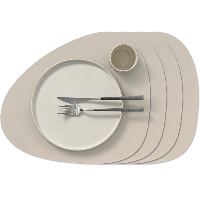 Curve L Nupo Dækkeserviet 4-pak, Oyster White