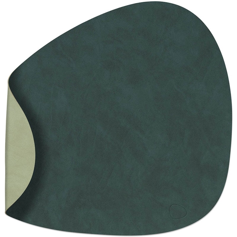 Curve L Vendbar Dækkeserviet 37x44 cm, Mørkegrøn/Olivengrøn