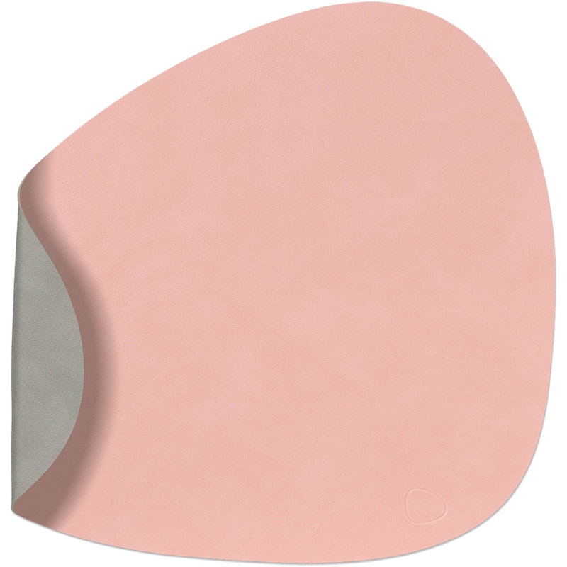 Curve L Vendbar Dækkeserviet 37x44 cm, Rosa/Lysegrå