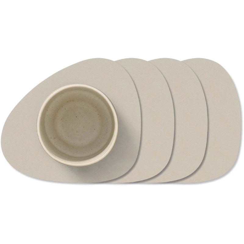 Curve Nupo Glasbordskåner 4-pak, Oyster White