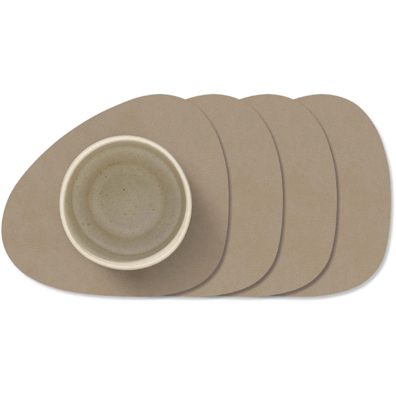 Curve Nupo Glasbordskåner 4-pak, Clay Brown