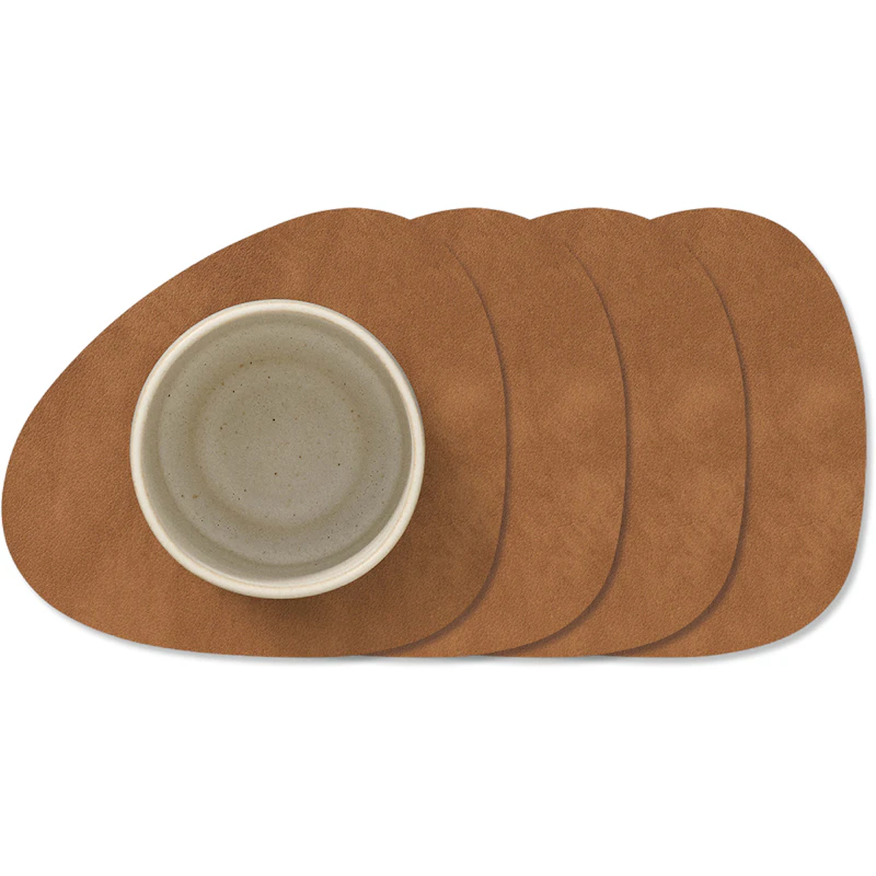 Curve Nupo Glasbordskåner 4-pak, Natur