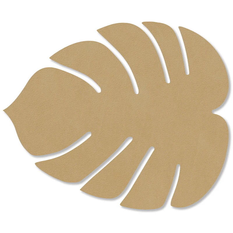 Leaf Glasbrik 12x14 cm, Kaki