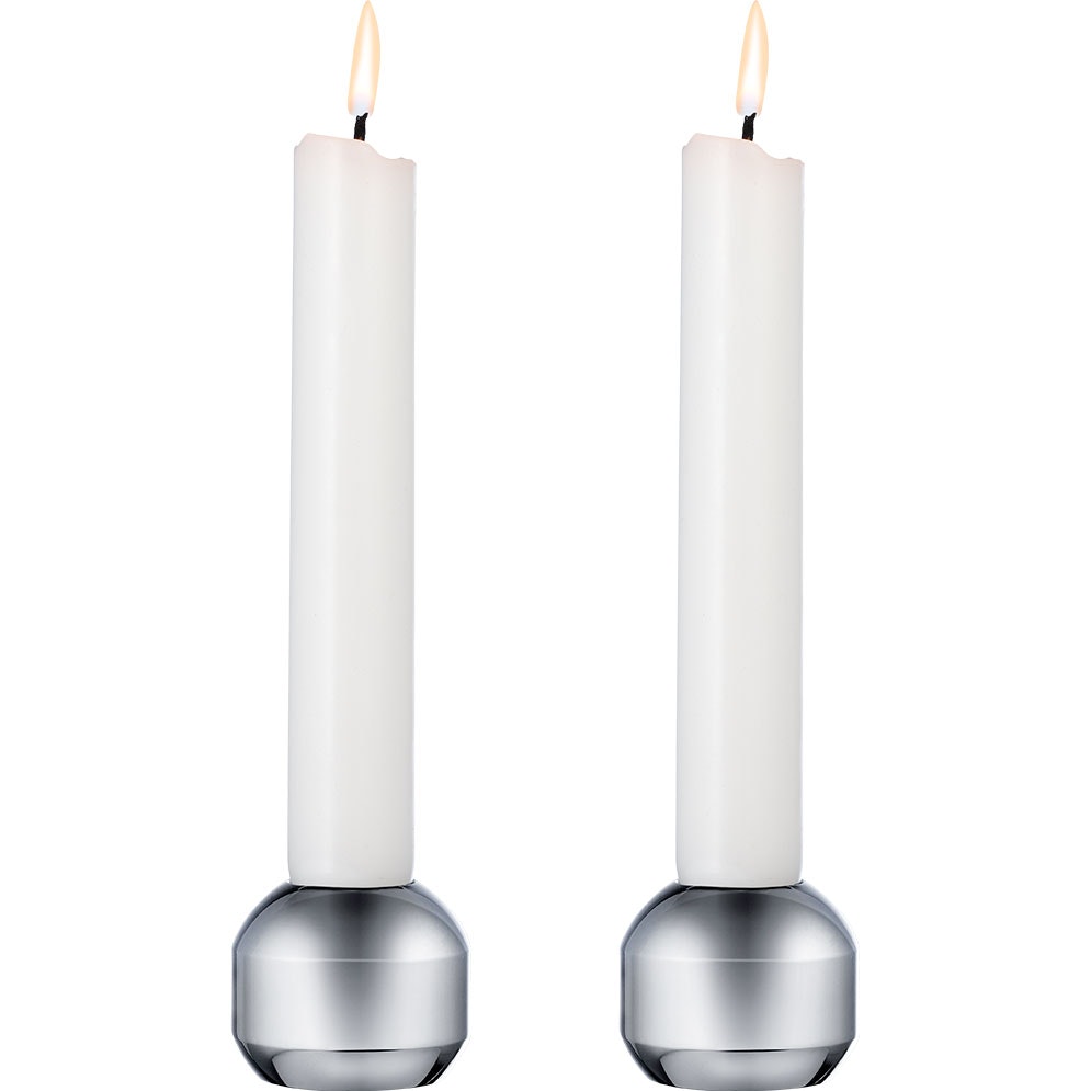 Lind Dna Silhouette 34 Lysestager 2-pak - Lysestager St&aring;l Krom - 991571