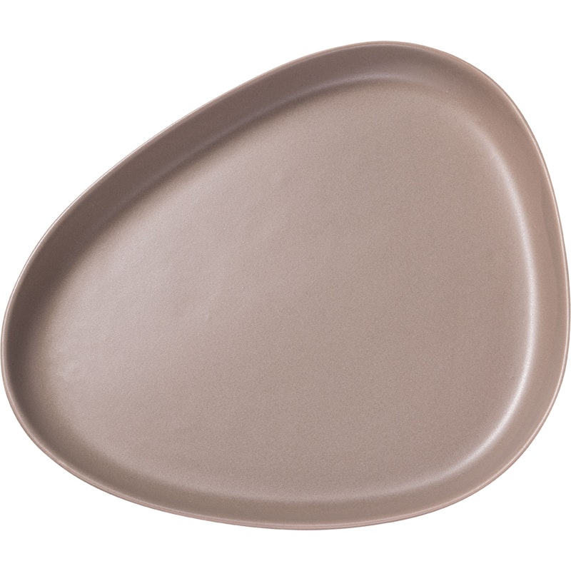 Stoneware Tallerken 35x30 cm, Warm Grey