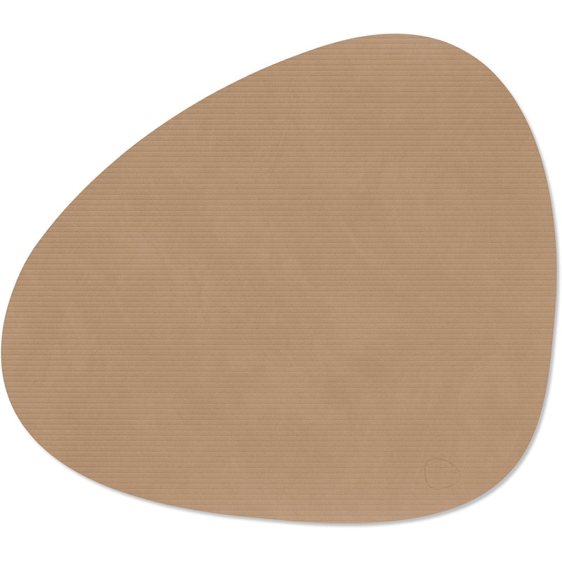 Curve L Corduroy Dækkeserviet, Nougat