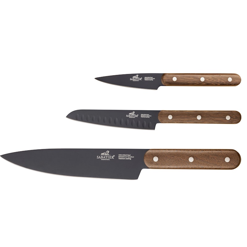 Phenix Knivsæt 3 dele, Valnød