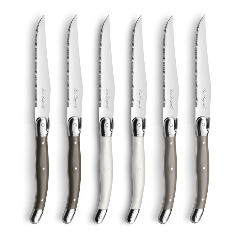 Tradition Grillknive med Knivblok 6-pak, Mix