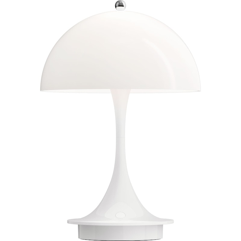 Panthella 160 Bordlampe Bærbar, White Opal Acryl