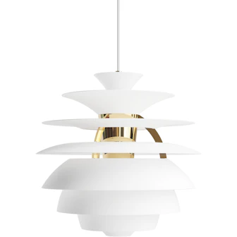 PH Snowball Pendel, Soft White / Messing