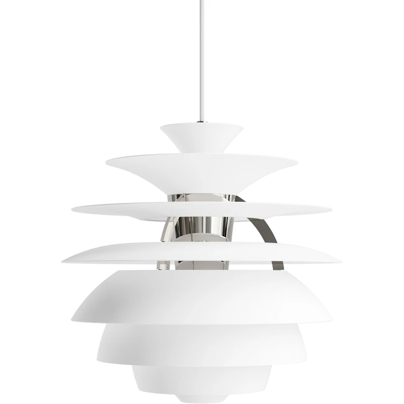PH Snowball Pendel, Soft White / Krom