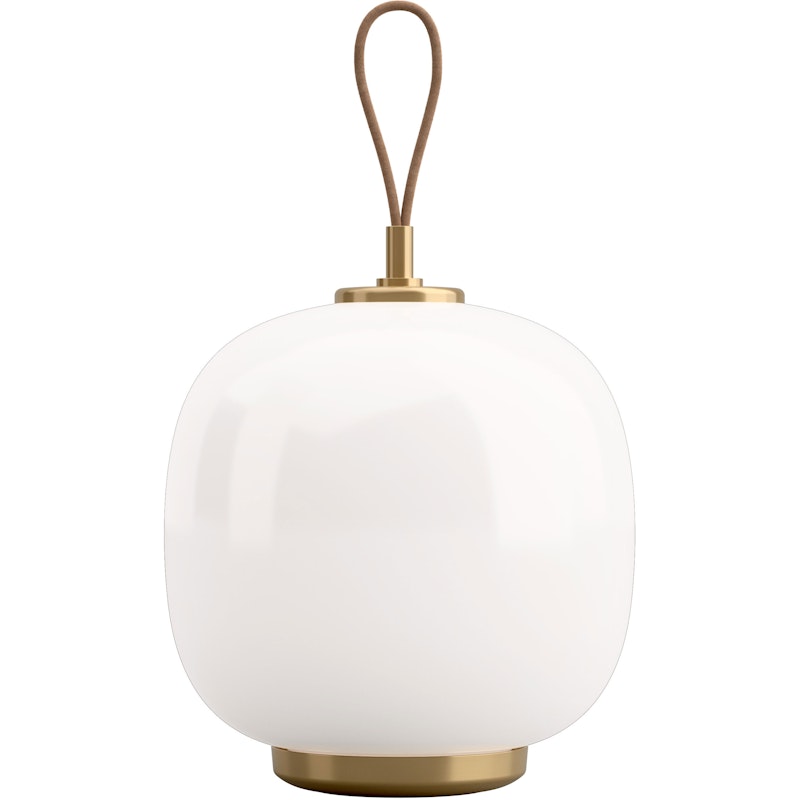 VL 45 Radiohus Bordlampe Bærbar, Messing / Glossy White