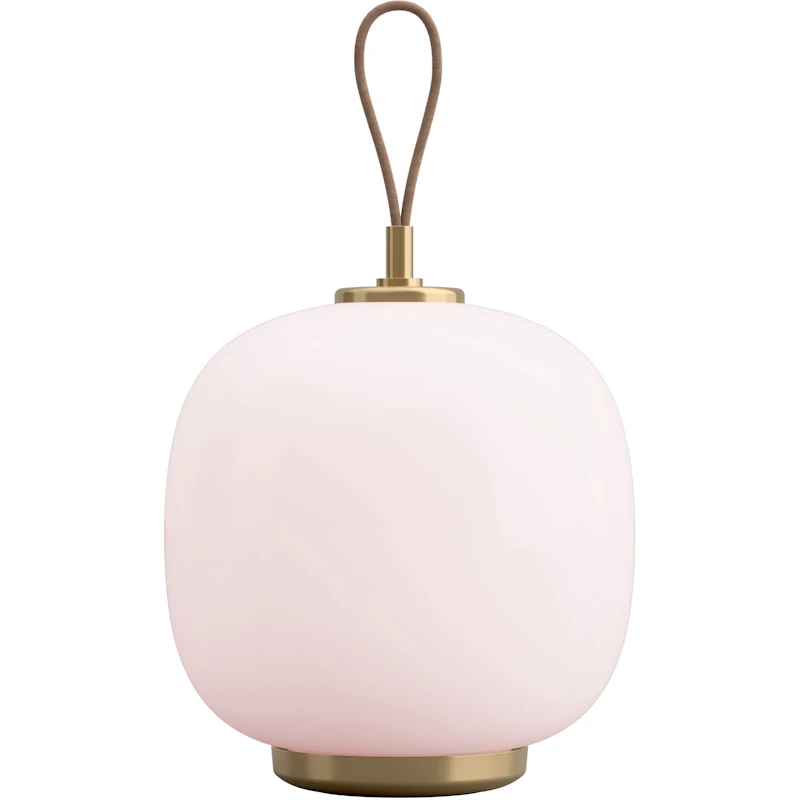 VL 45 Radiohus Bordlampe Bærbar, Messing / Glossy Pale Rose