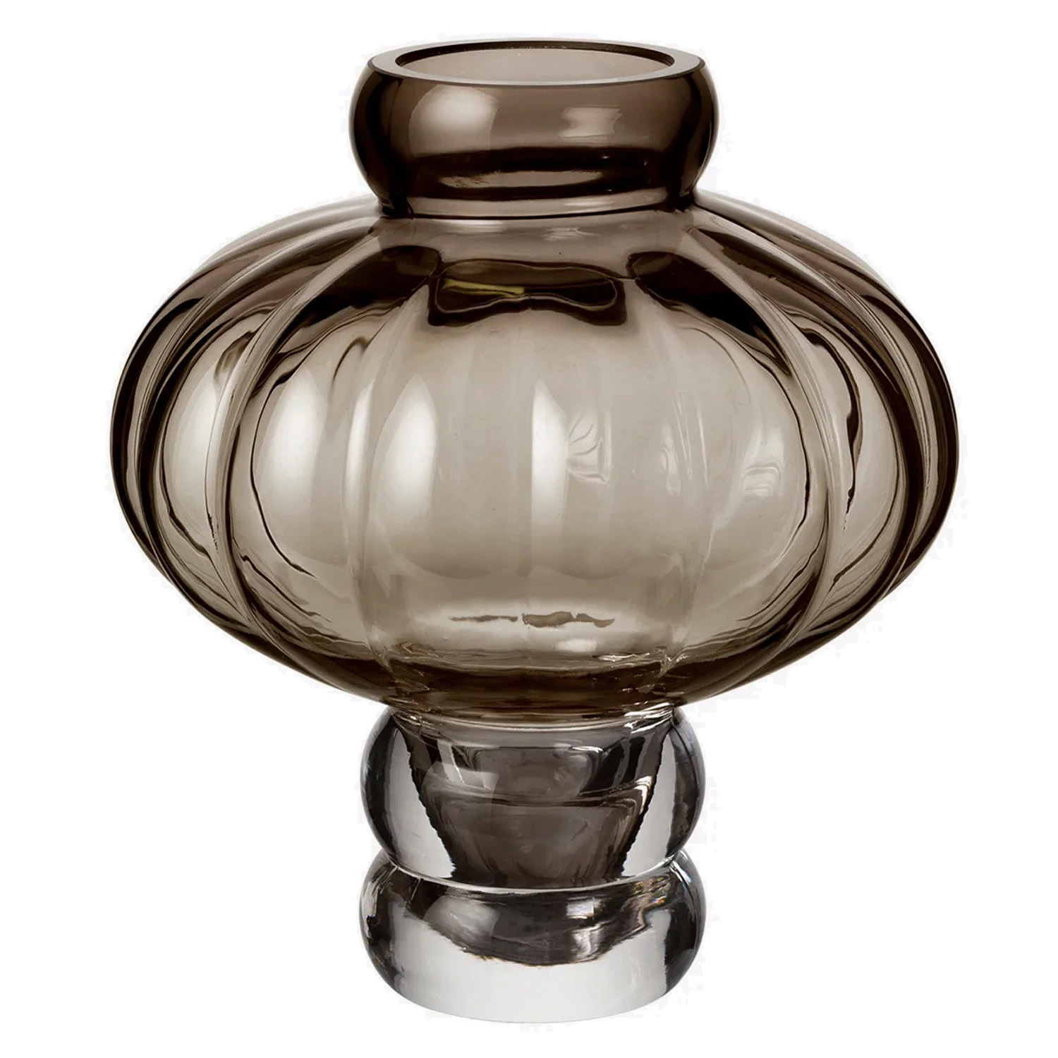 Louise Roe Balloon 02 Vase 20 Cm R&oslash;g - Vaser Mundbl&aelig;st Glas Smoke - 10515-3-75