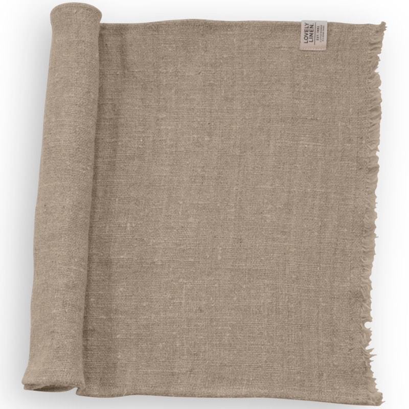 Rustic Raw Bordløber, Natural Beige