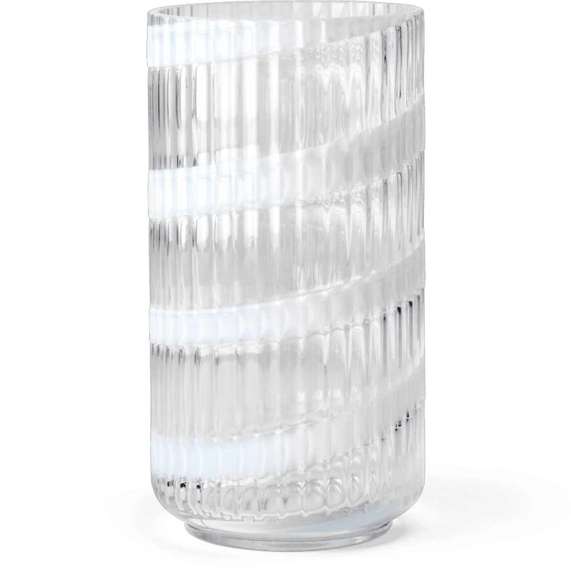 Lyngby Vase Swirl Hvid, 20,5 cm
