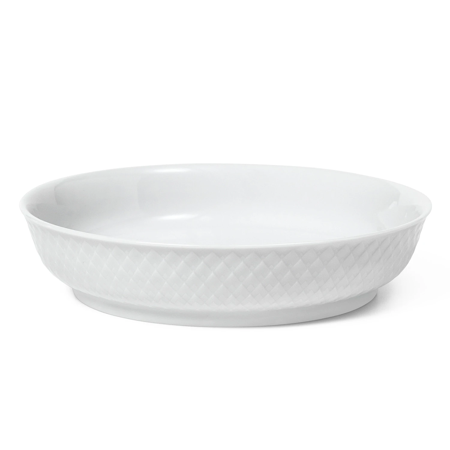 Lyngby Porcel&aelig;n Rhombe Desserttallerken &Oslash;16 Cm - Tallerkner Porcel&aelig;n Hvid - 201932
