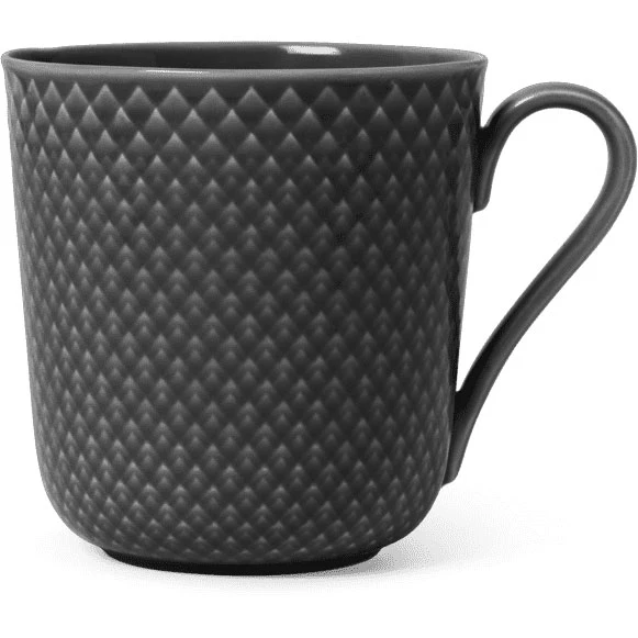 Lyngby Porcel&aelig;n Rhombe Earth Krus 39 Cl - Kaffekopper Porcel&aelig;n Slate - 201841