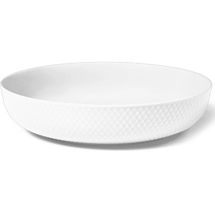 Lyngby Porcel&aelig;n Rhombe Serveringssk&aring;l 28,5 Cm - Serveringssk&aring;le Porcel&aelig;n Hvid - 201204