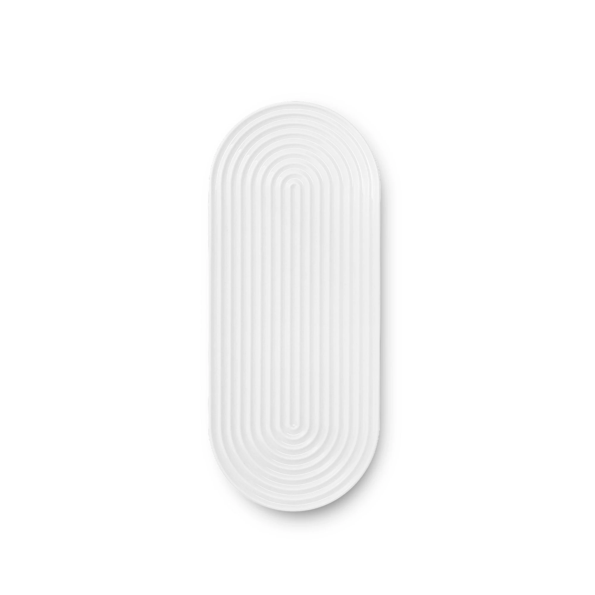 Lyngby Porcel&aelig;n Tura Serveringsfad 34x14,5 Cm - Serveringssk&aring;le Porcel&aelig;n Hvid - 201469