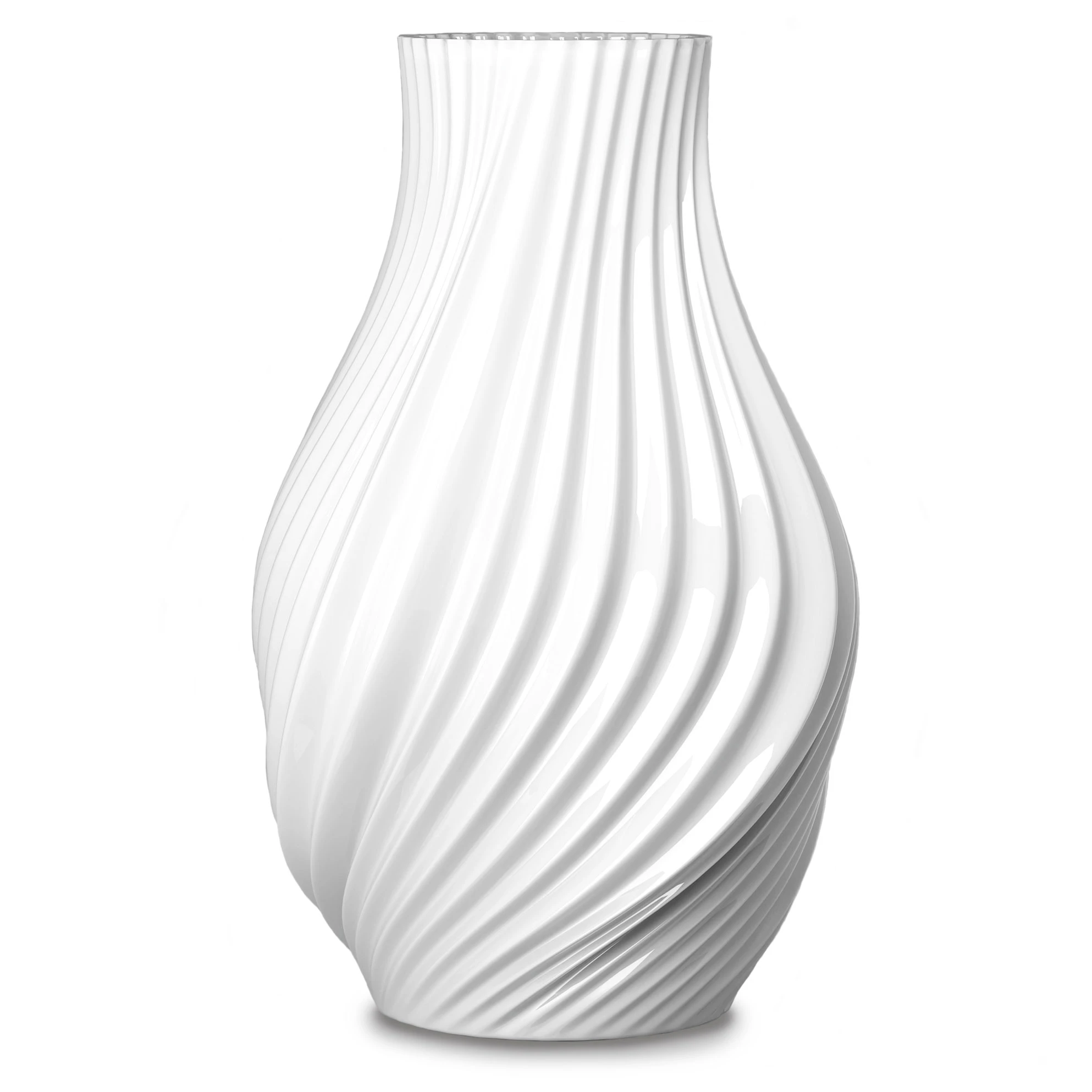 Lyngby Porcel&aelig;n Twist Vas H18 Cm Vit Porslin Vase - Vaser Porcel&aelig;n Hvid - 201020