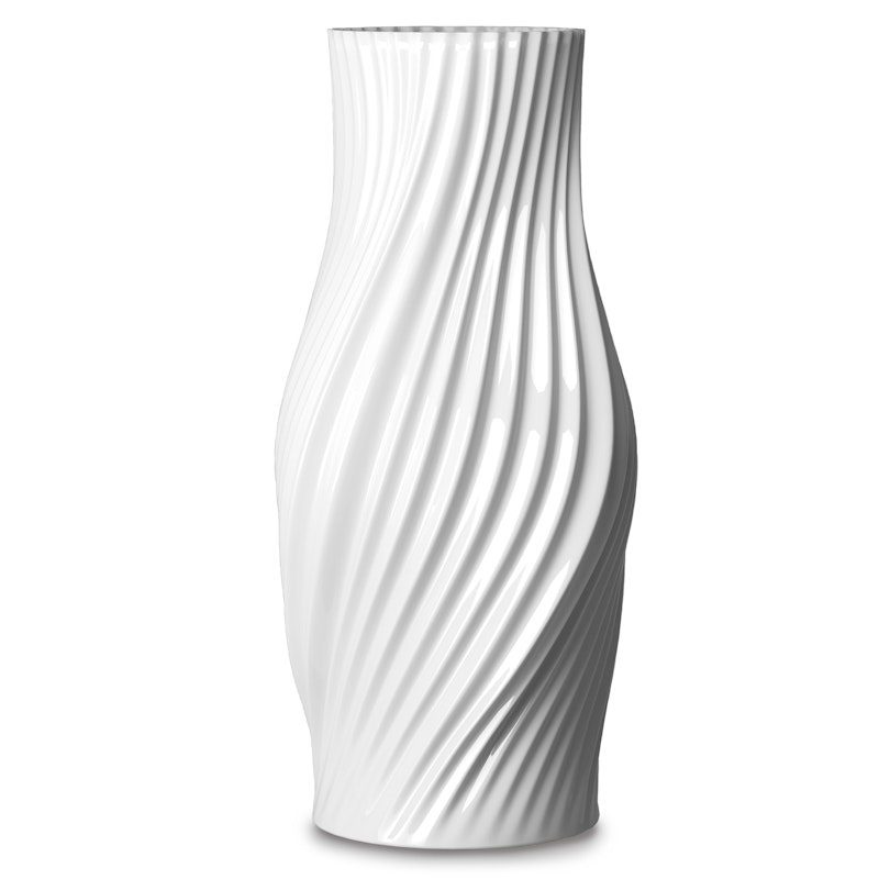 Twist Vas H18 cm vit porslin Vase