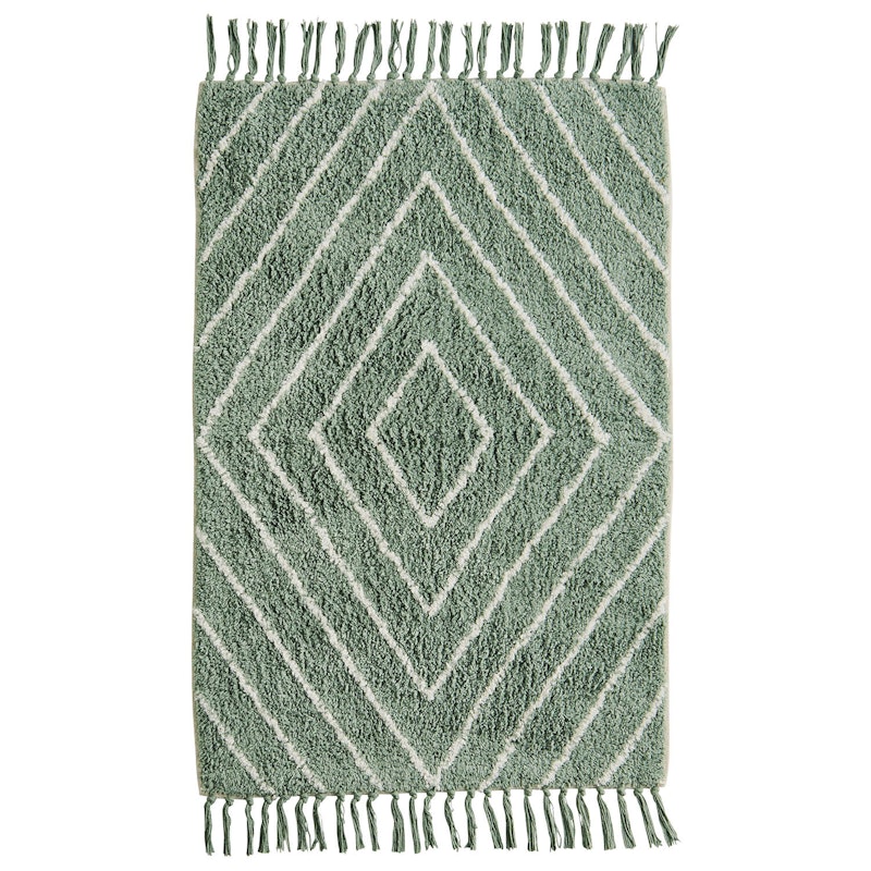 Bademåtte 60x90 cm, Dusty Green/Offwhite