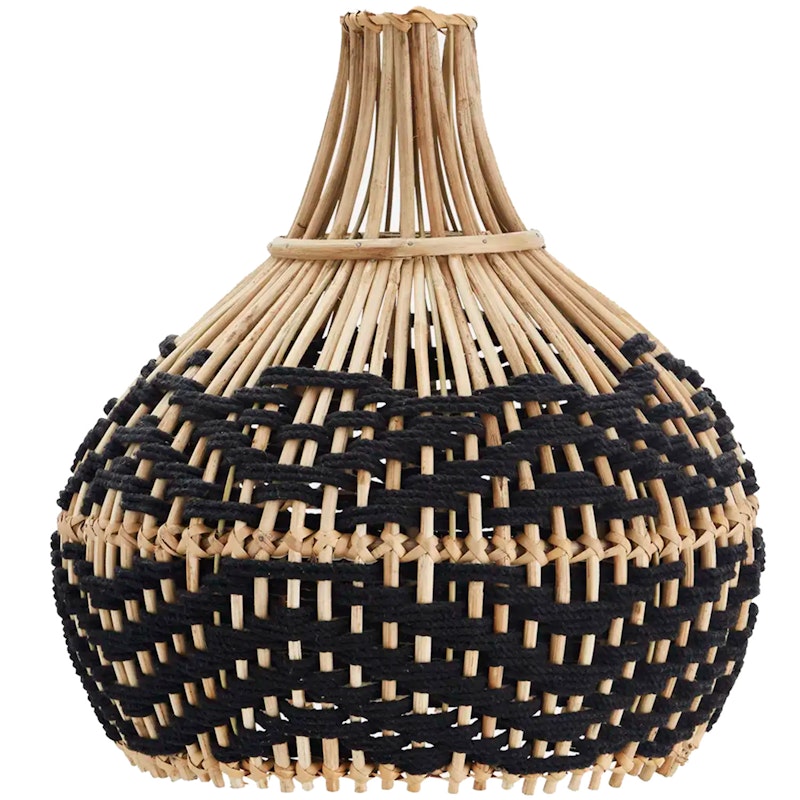 Bamboo Lampeskærm, Naturlig/Sort