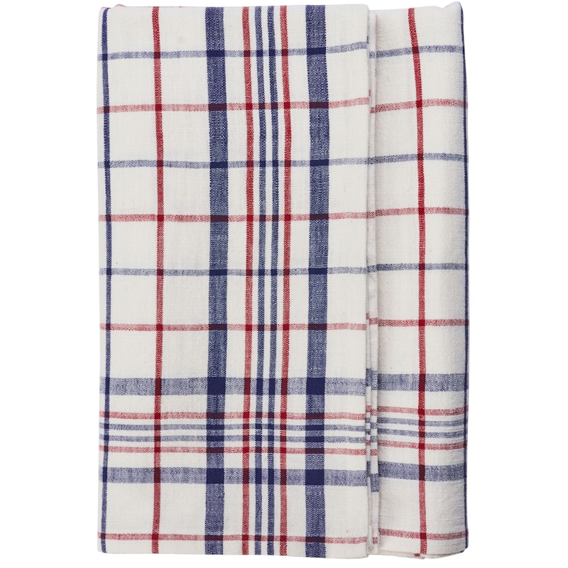 Checked tablecloth