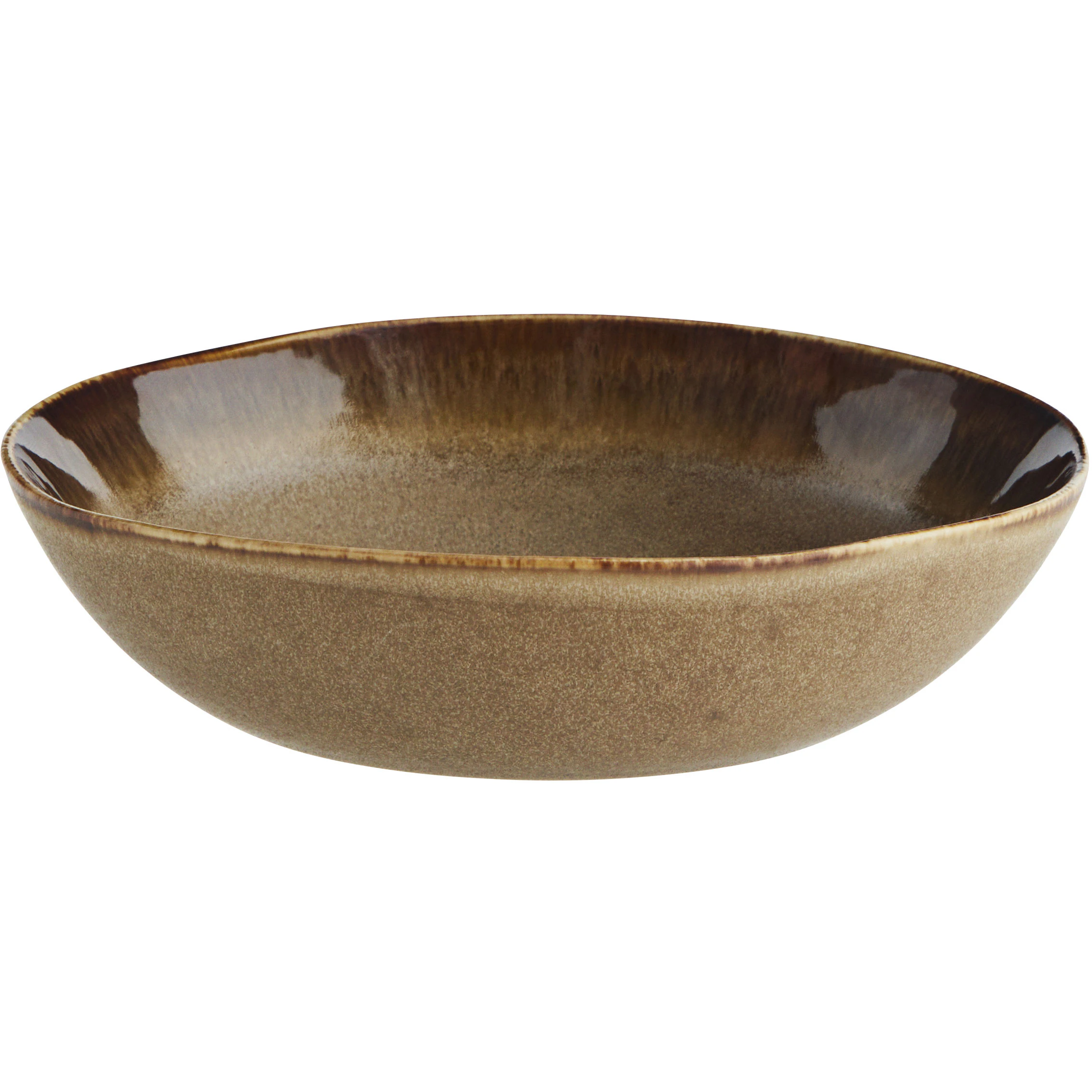 Madam Stoltz Dyb Tallerken 18 Cm - Dybe tallerkner Stent&oslash;j Brun - HL401180