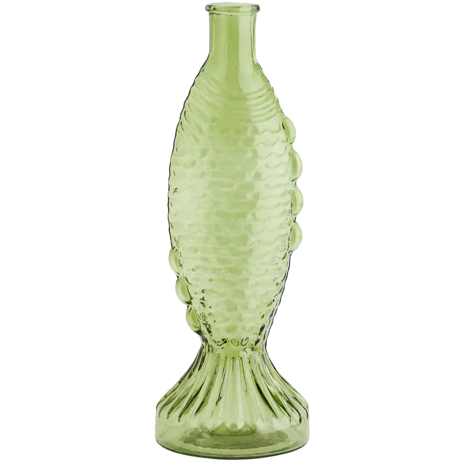 Madam Stoltz Fish vase 30 Cm - Vaser Glas Gr&oslash;n - EV-24471-G