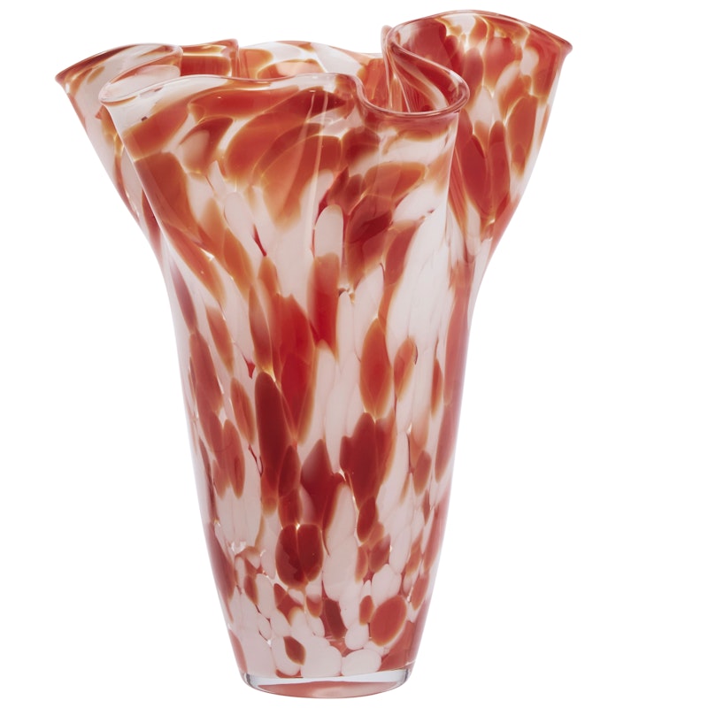 Glass Vase, Hvid / Klar / Rust