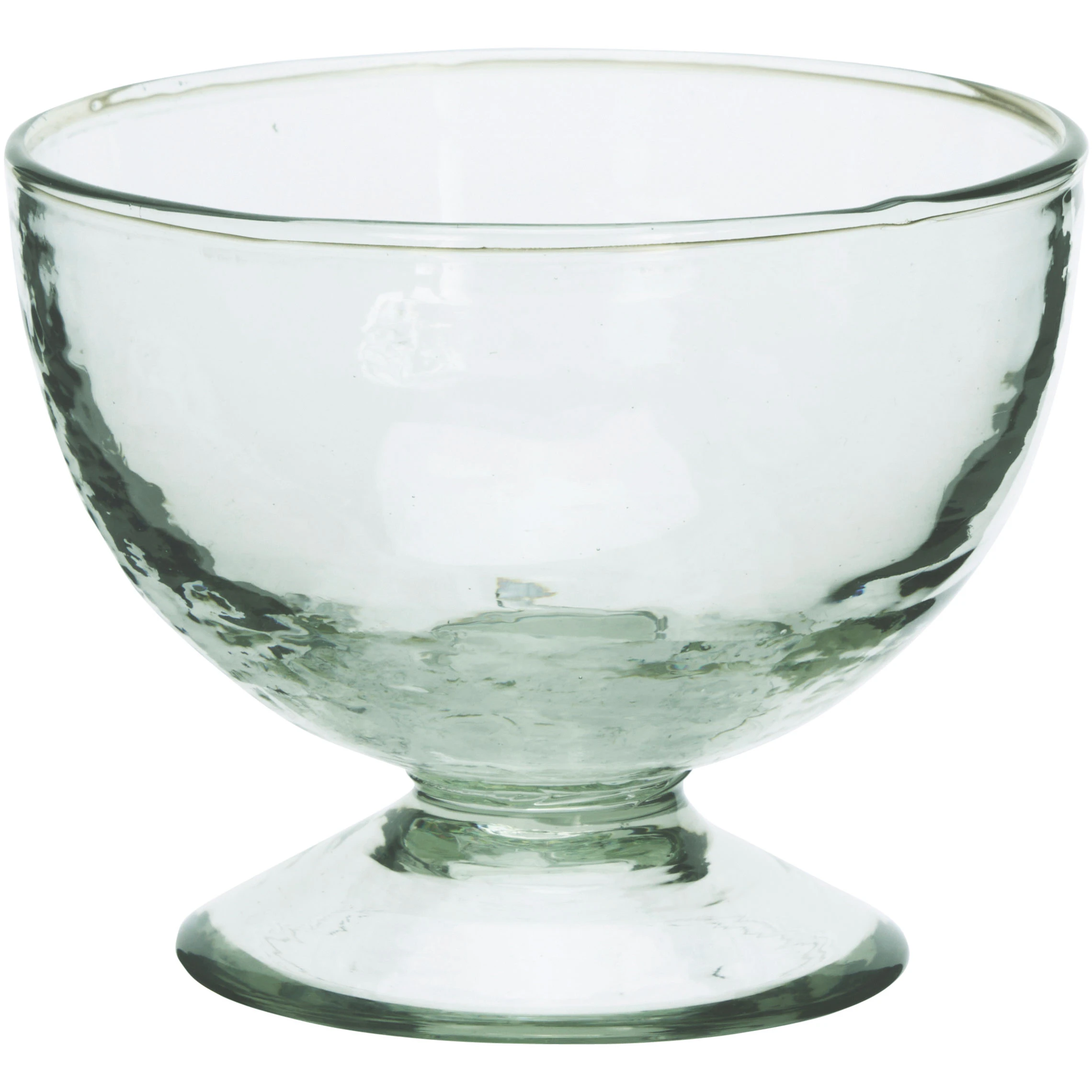 Madam Stoltz Hammered Ice Cup Sk&aring;l - Dessertsk&aring;le Glas Klar - EV-30593