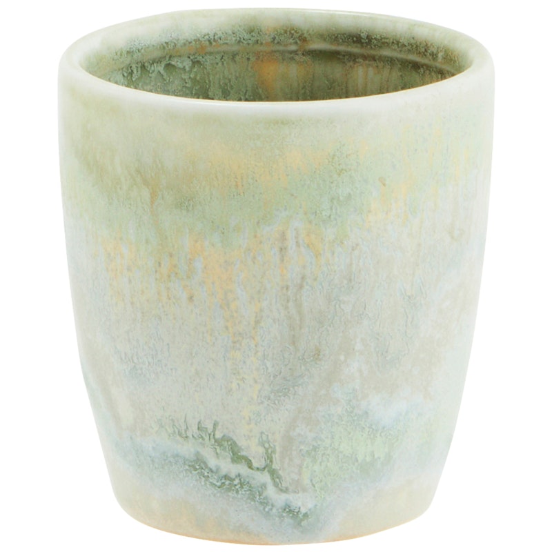 Kop Ø7,5 cm, Grøn / Beige