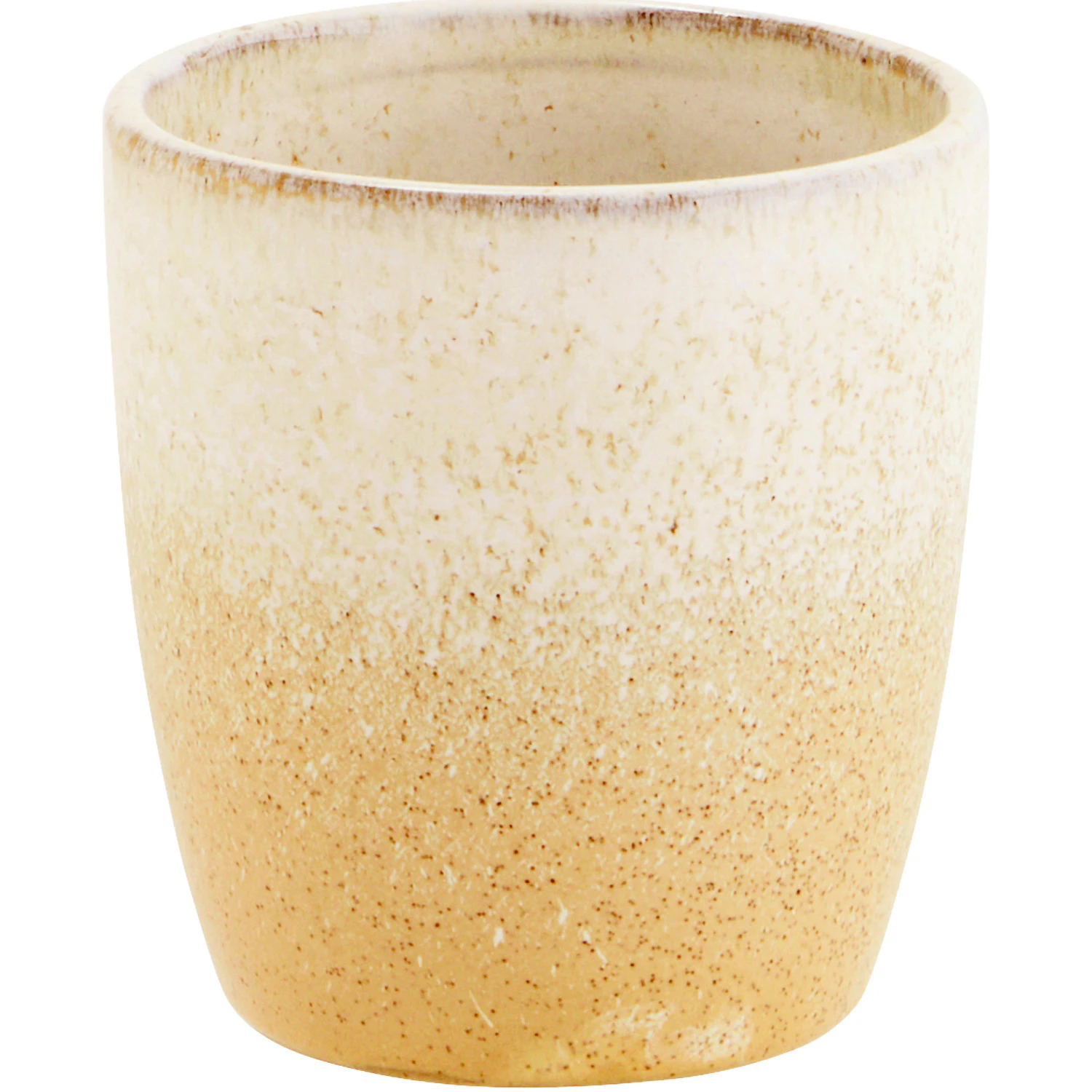 Madam Stoltz Kop &Oslash;7,5 Cm / Gul - Kaffekopper Stent&oslash;j Hvid - YT22C432-S5-A