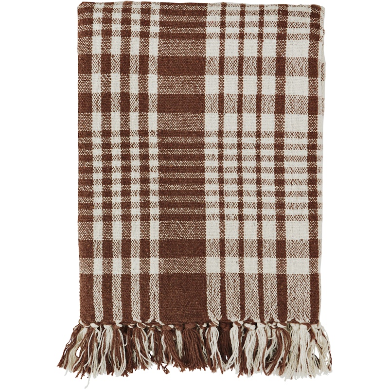 Plaid Genanvendt Bomuld 125x175 cm, Cinnamon