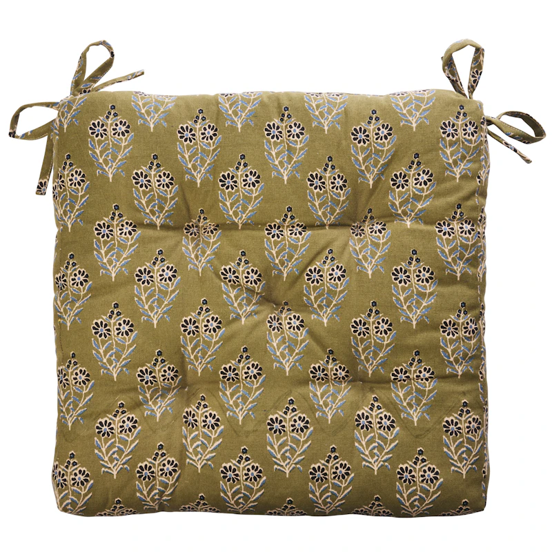 Sædepude 45x45 cm, Sort / Blå / Olivengrøn / Nude