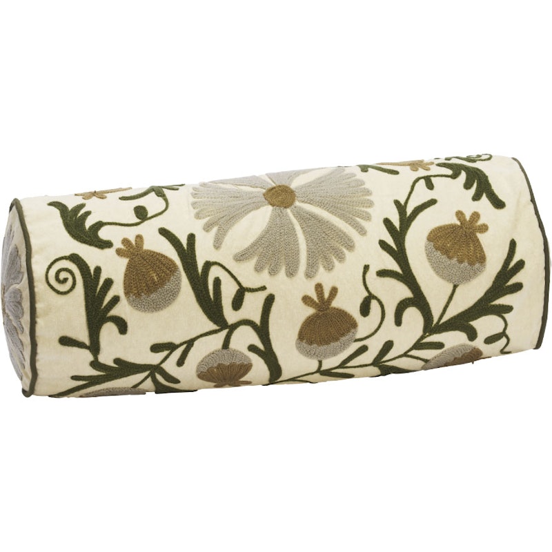 Suzani embroidered bolster cushion