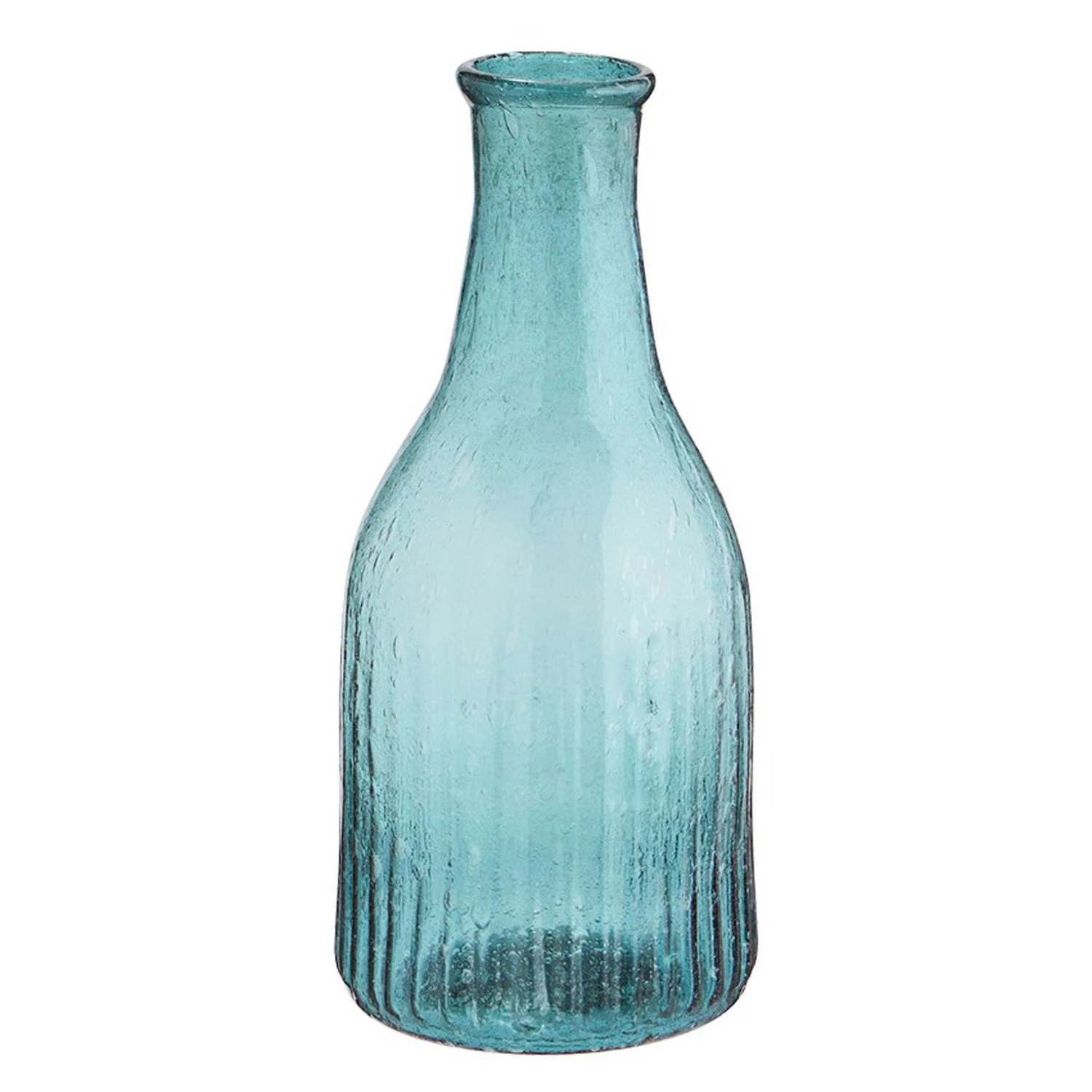 Madam Stoltz Vase Genanvendt Glas Teal 7 Cm - Vaser Genbrugsglas Blue Green - LAB-10087