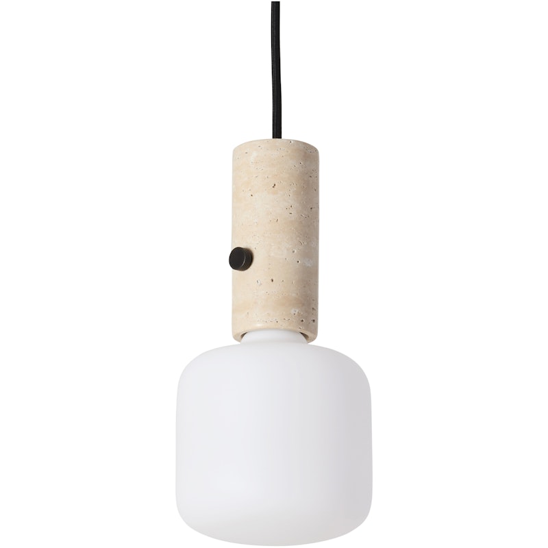 Core Pendel / Bordlampe, Creme Travertin