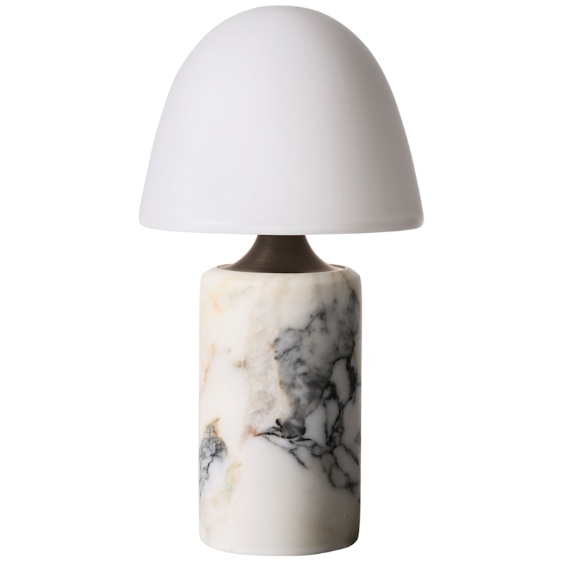 Fuse Bordlampe Bærbar, Opalglas / Calacatta Viola