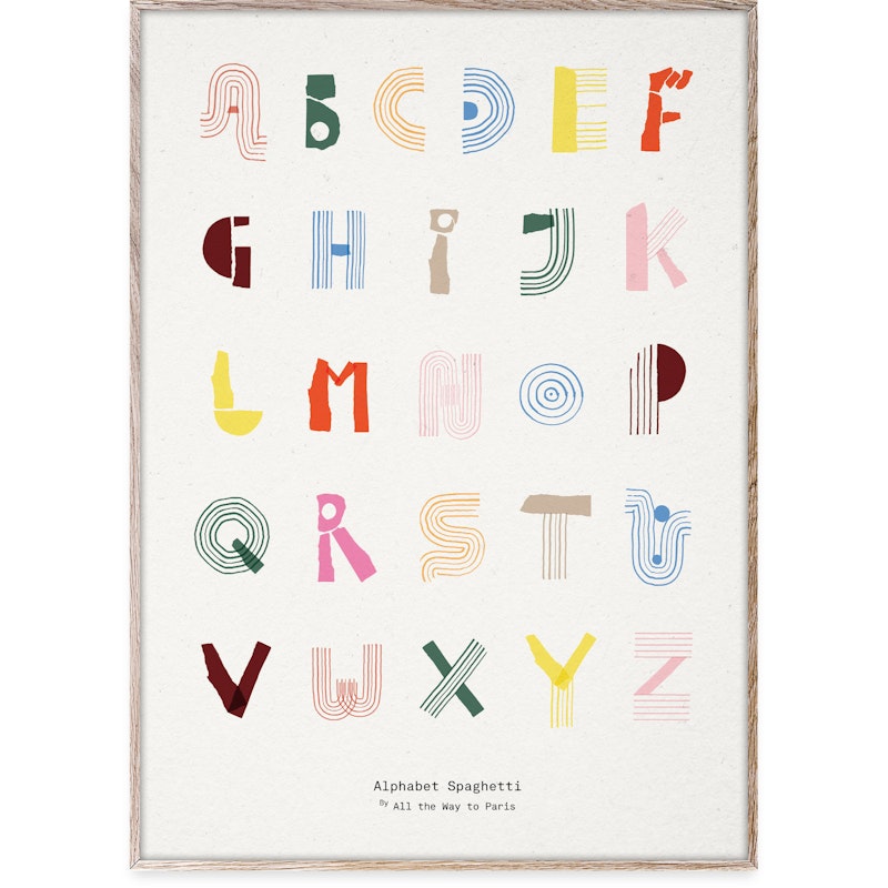 Alphabet Spaghetti Eng Plakat, 70x100 cm