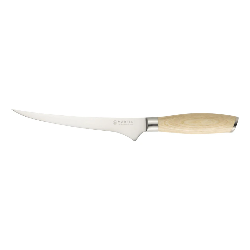 Akio Grøntsagskniv Fleksibel 19 cm, Lyst Træ