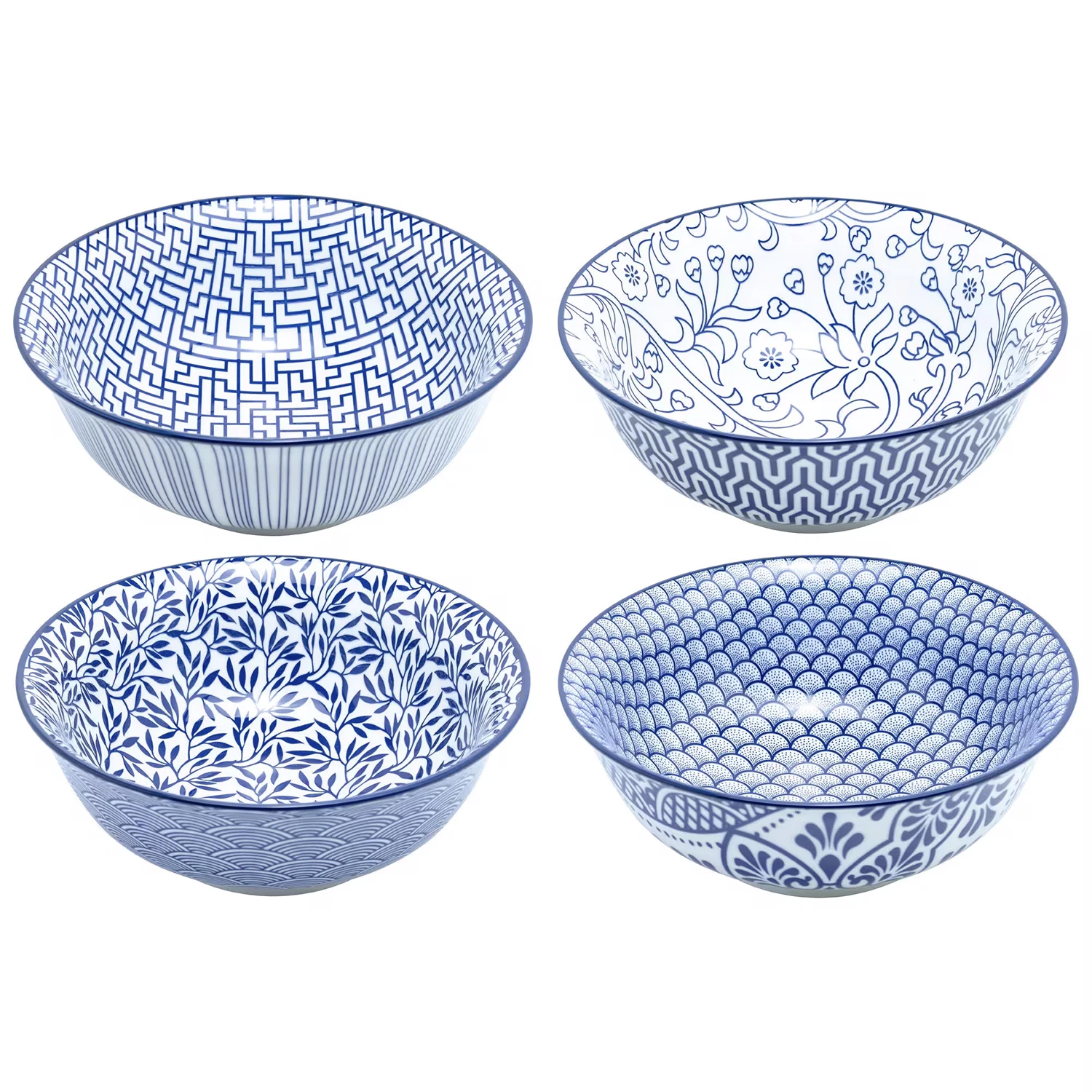 Mareld Akio Sk&aring;ls&aelig;t &Oslash;21 Cm 4-pak - Serveringssk&aring;le Porcel&aelig;n Hvid - MAR0179