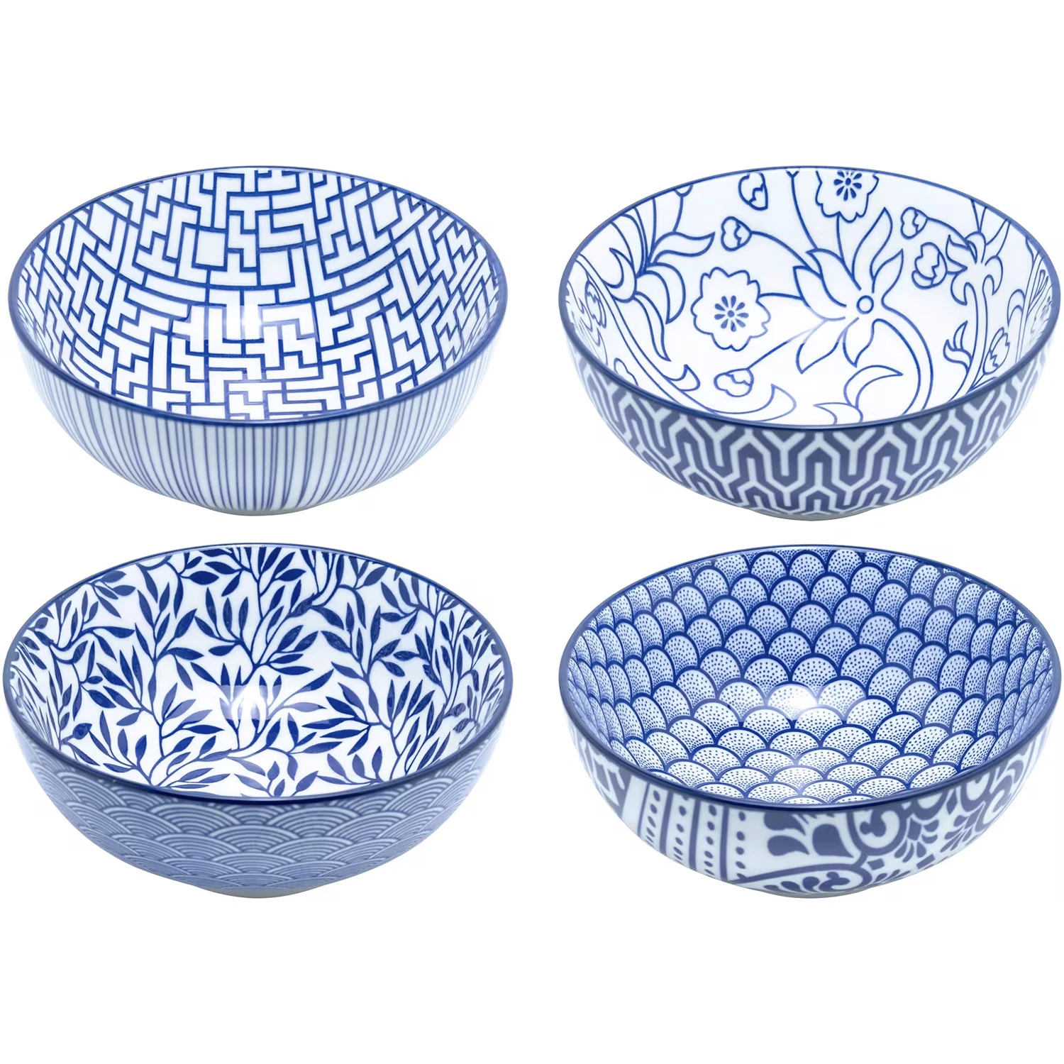 Mareld Akio Sk&aring;ls&aelig;t &Oslash;14 Cm 4-pak - Serveringssk&aring;le Porcel&aelig;n Hvid - MAR0181