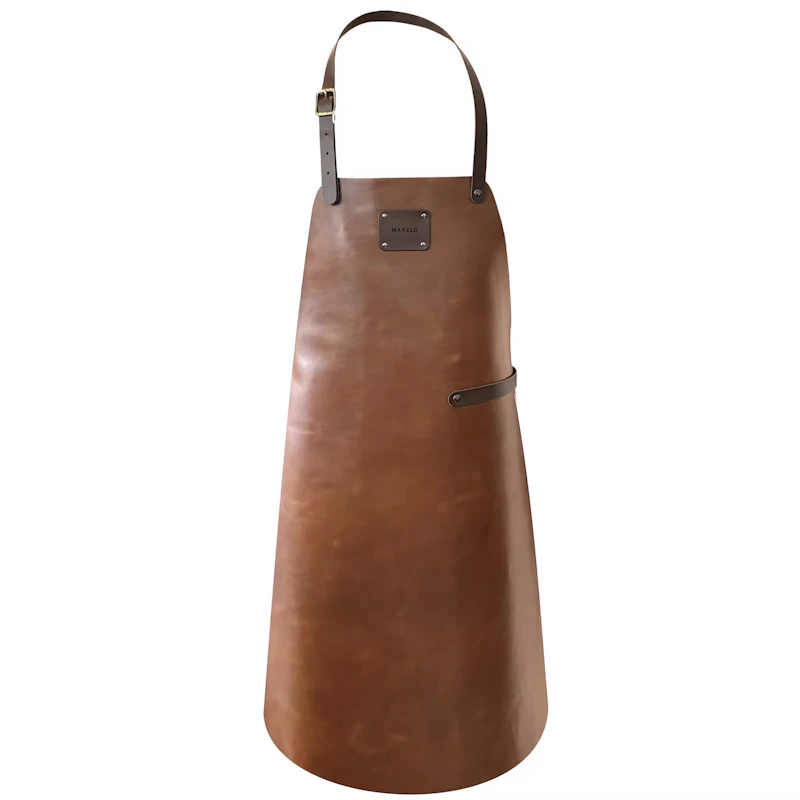 Leather Forklæde, Cognacfarvet