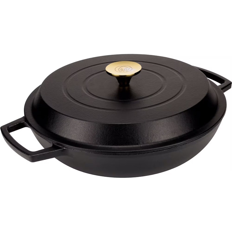 Mareld 28cm enameled cast iron Shallow pan M-Black Ovnfast Fad Matsort