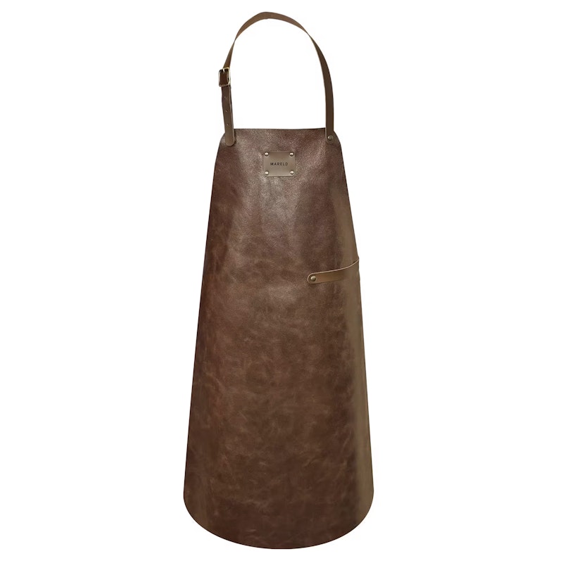 Leather Forklæde, Brunt