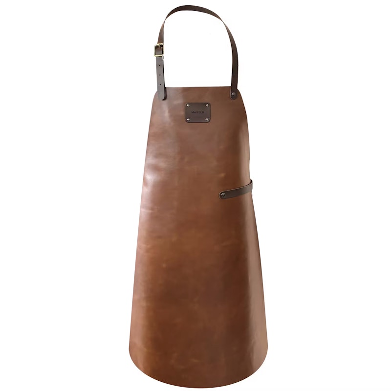 Leather Forklæde, Cognacfarvet